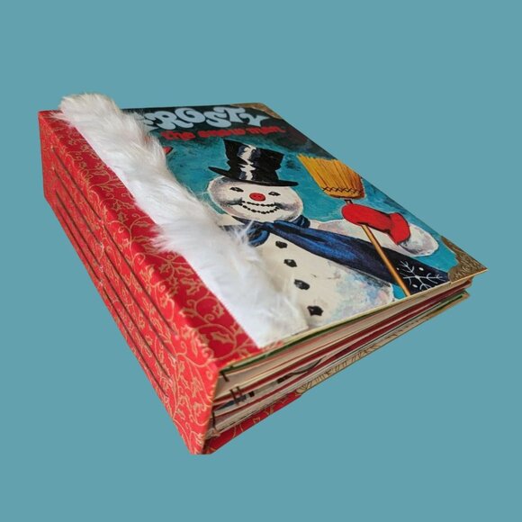 Frosty the Snowman Altered Little Golden Book Journal Scrapbook - Picture 2 of 5